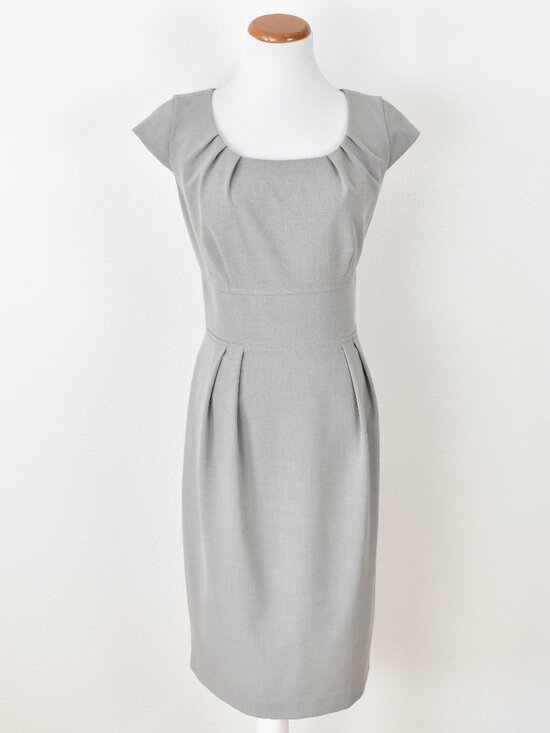 Calvin Klein Dresses & Skirts - Calvin Klein Fitted Pleated Sheath Dress Gray - 10